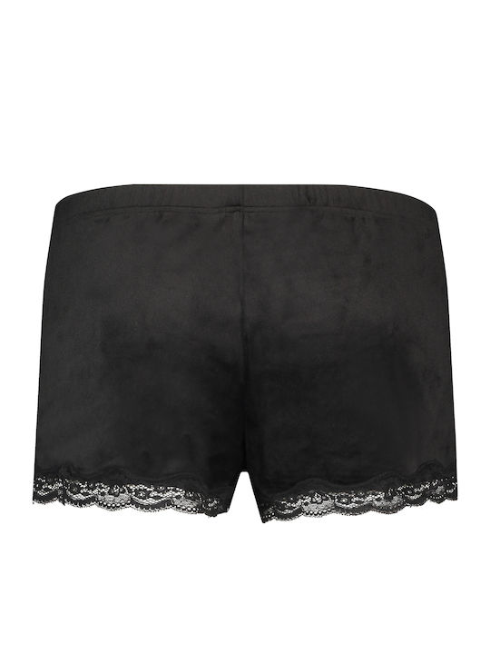Hunkemöller Șort Pijamale pentru Femei Black Scallop