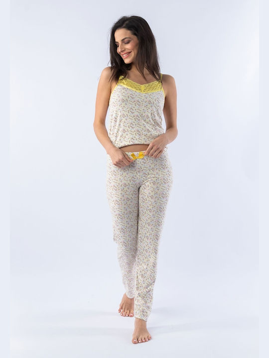 Closet22 De iarnă Pantaloni Pijamale pentru Femei Yellow