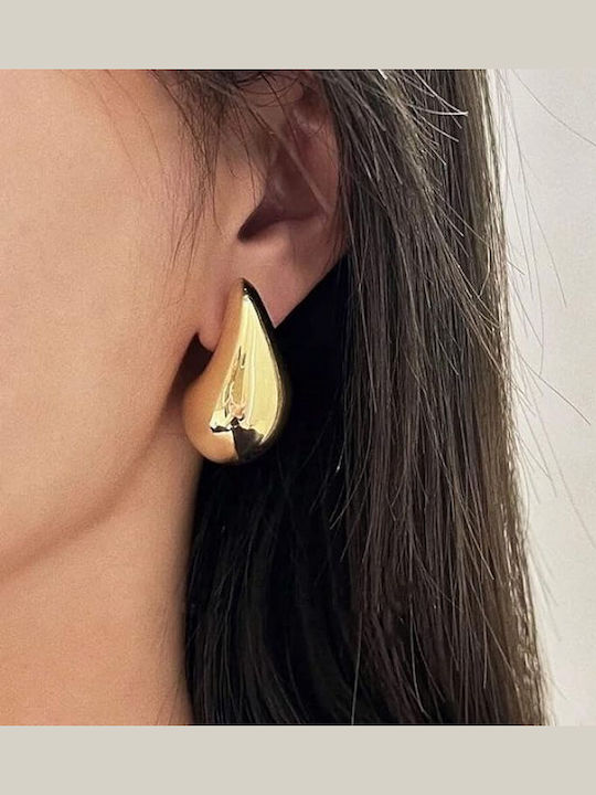 Chunky Drops Earrings made of Steel Gold Plated