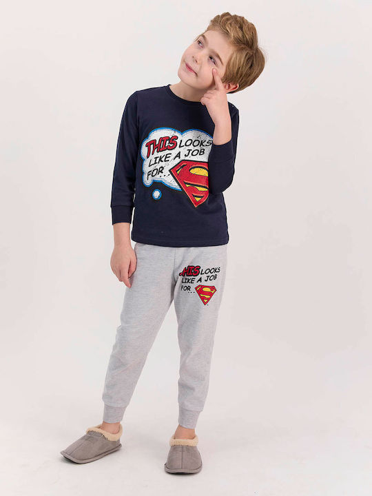 Arnetta Kids' Pajamas Winter Cotton Navy Blue