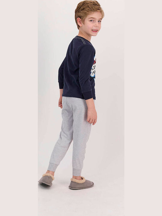 Arnetta Kids' Pajamas Winter Cotton Navy Blue