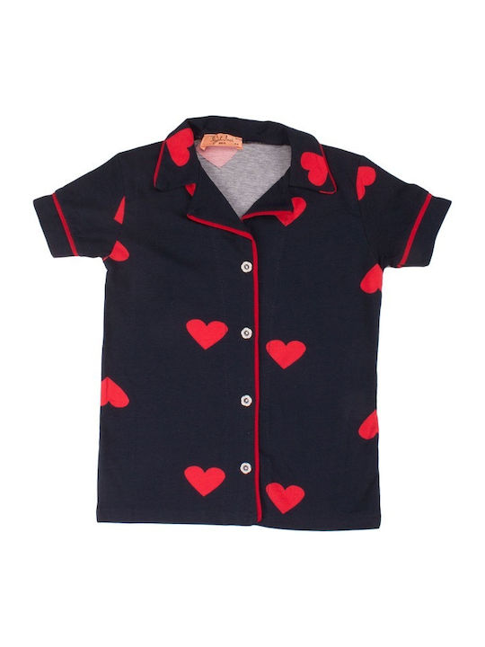 Sexen Kids' Pajamas Summer Cotton Navy Blue