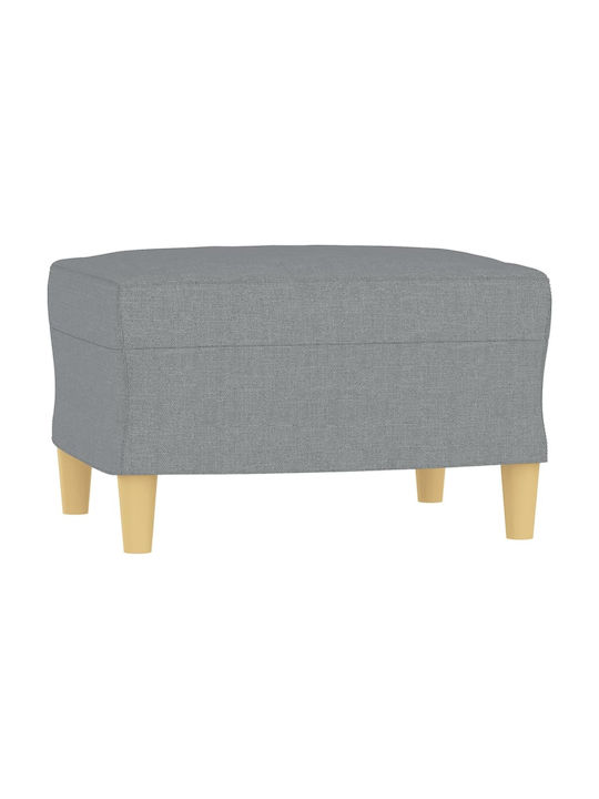 Living Room Furniture Set 2-Seater & 2-Seater & Stool Gray