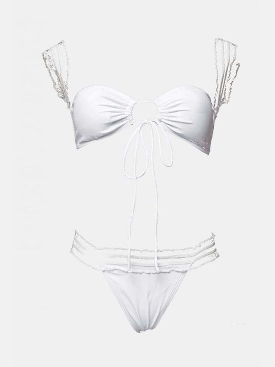 Set Bikini Τριγωνάκι με Αφαιρούμενη Ενίσχυση ΑΣΠΡΟ