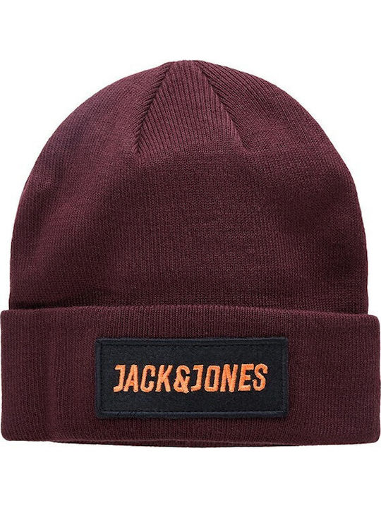 Knitted Beanie Cap Burgundy