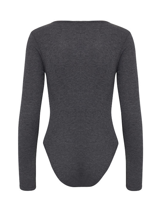 ICHI Bodysuit pentru femei Grey melange.