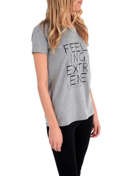 Women's T-shirt Polka Dot greymelange