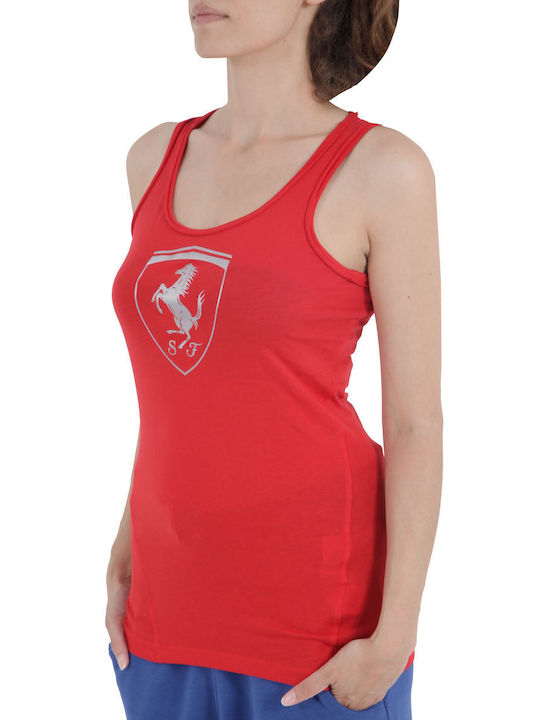 Ferrari Women's Blouse Cotton Sleeveless Polka Dot Red