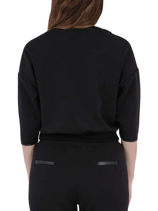Damen Bluse Langärmelig Black (BLACK).