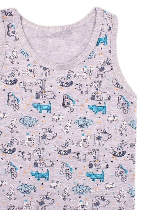 Donella Kids' Set Brief with Undershirt Gray 2pcs