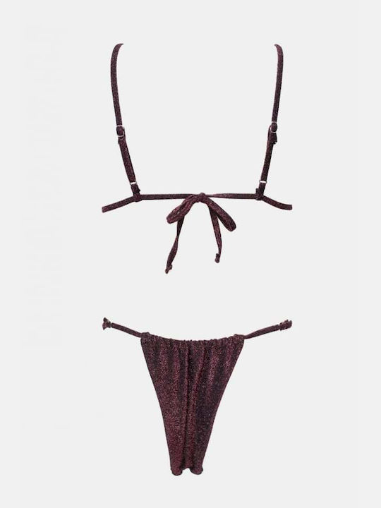 Bikini Set Triangle with Removable Padding Pink