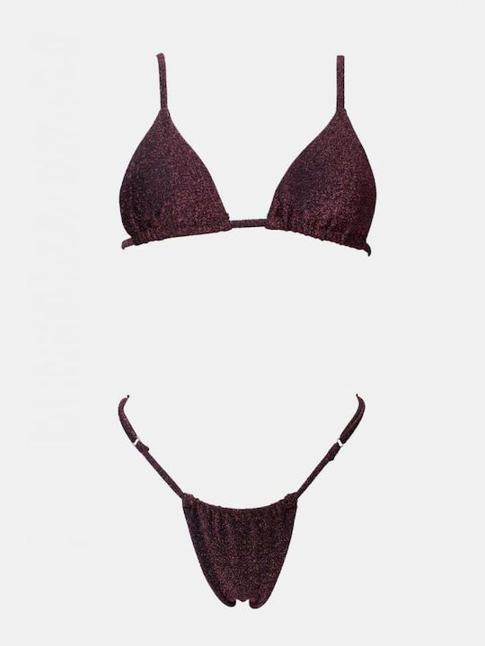 Bikini Set Triangle with Removable Padding Pink