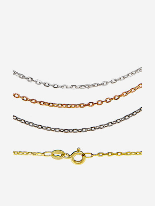 Personal Jewel Κολιέ Μονόγραμμα "Μ" από Επιχρυσωμένο Ασήμι με Ζιργκόν