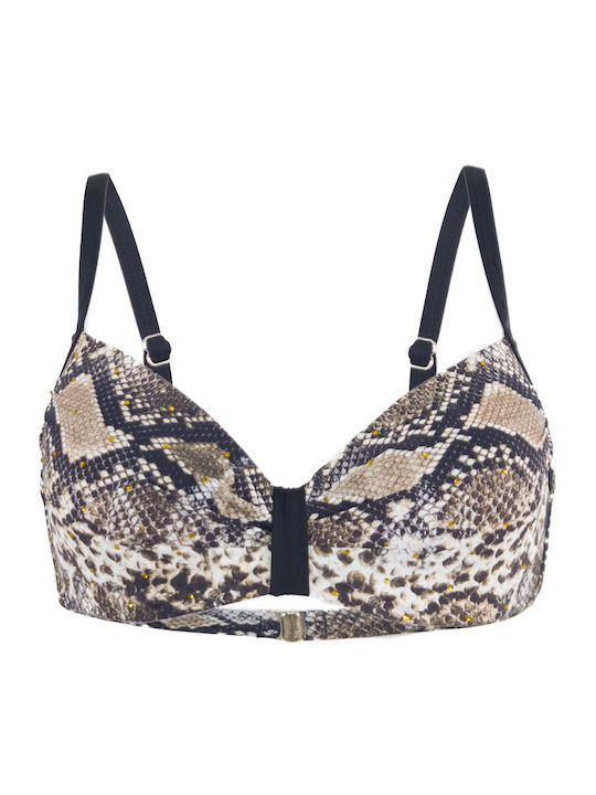 Bonito Bikini Set Triangle Top & Slip Bottom CAFE Animal Print