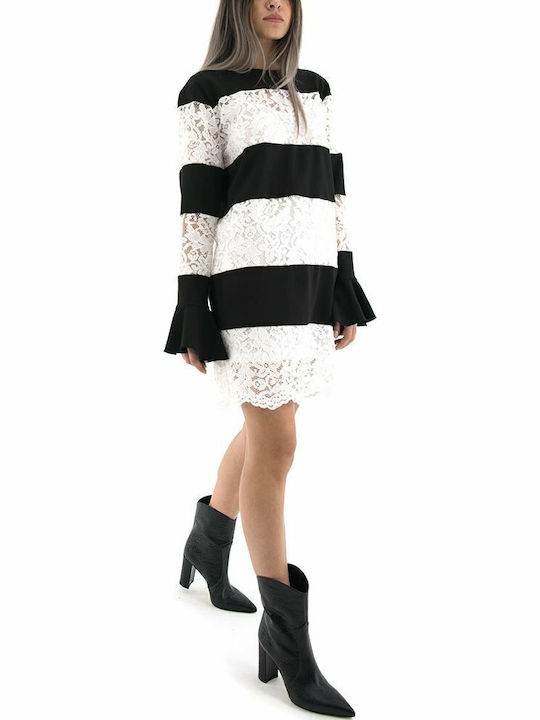 Mini Abendkleid mit Rüschen White