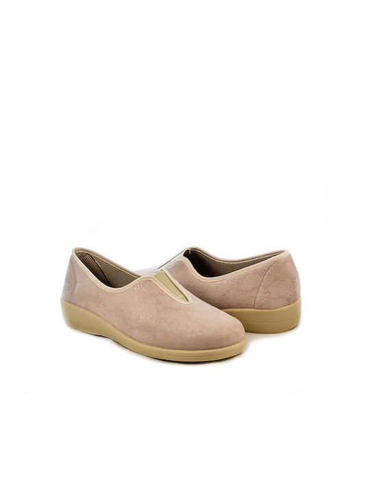 Yfantidis Women's Moccasins in Beige Color