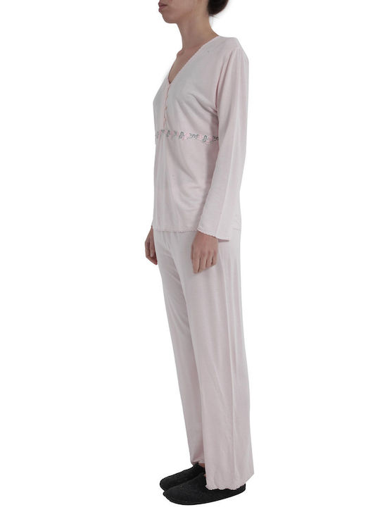 Tata Italia Winter Damen Pyjama-Set Rosa