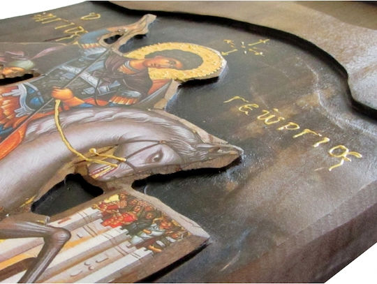 IconsGR Image St. George Wooden 52x28cm