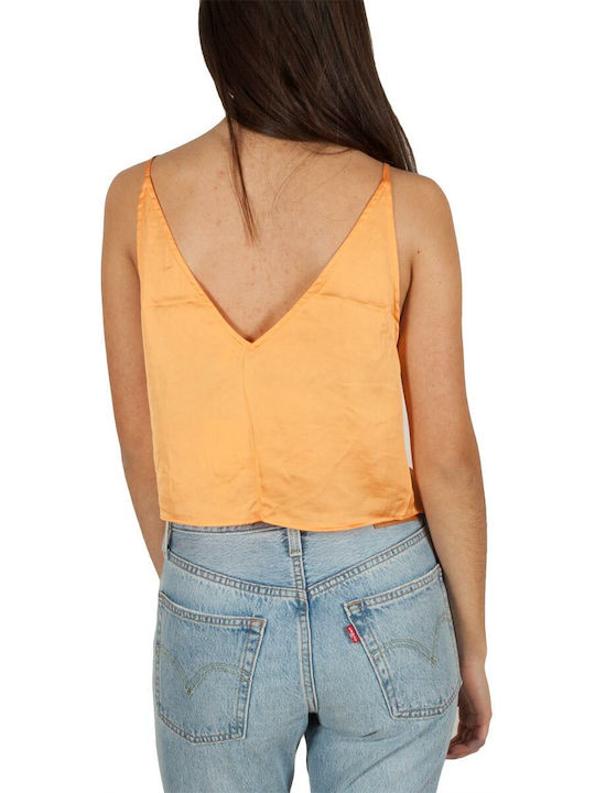 Free People Damen Crop Top mit Trägern Orange.