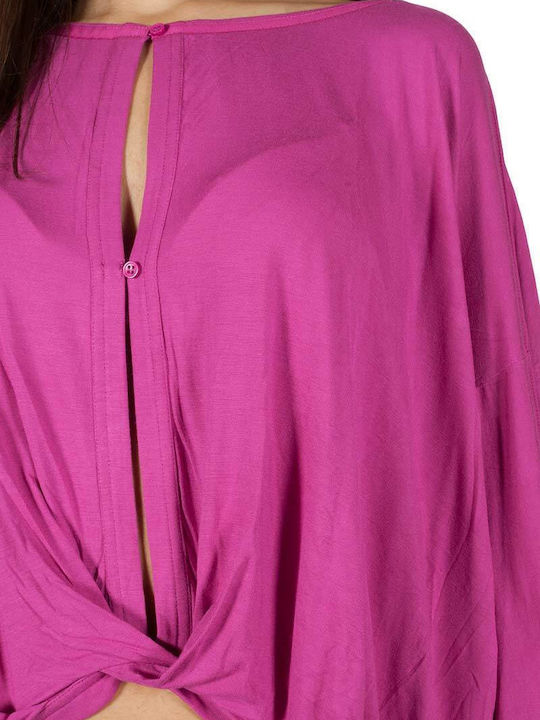 Women's Blouse with 3/4 Sleeve raspberry colour