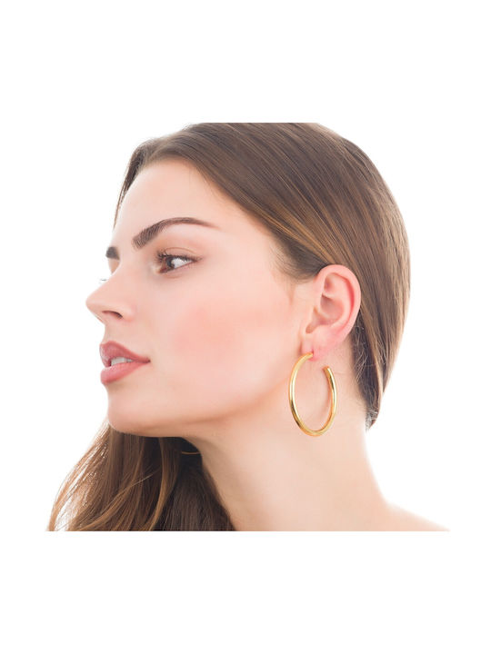 Verorama Earrings Hoops made of Silver Gold Plated