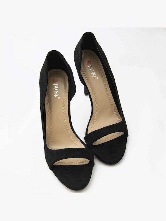 Rebekka Suede Black Heels