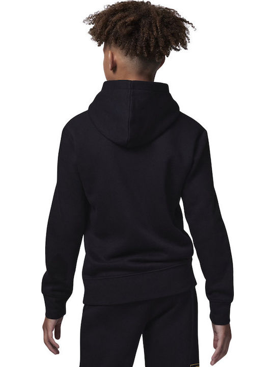 Fleece Hanorac Copii cu Glugă Black