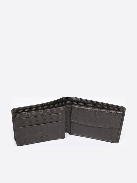 Leather Men's Wallet Classic with RFID Khaki