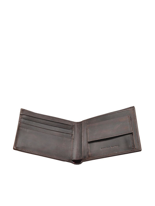 Leather Men's Wallet Classic Brown