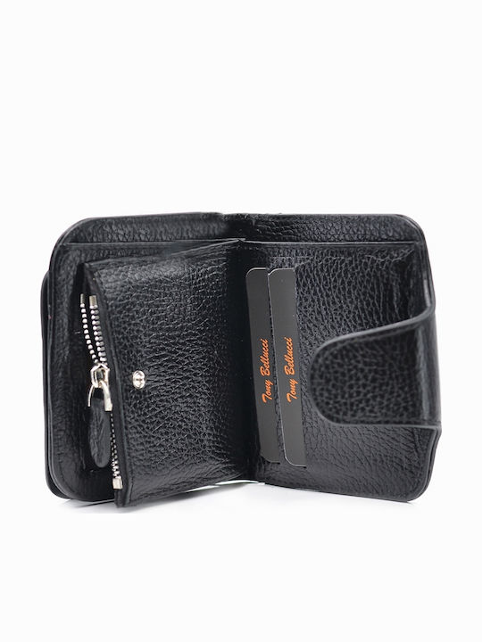 Leather Men's Wallet Coins Black
