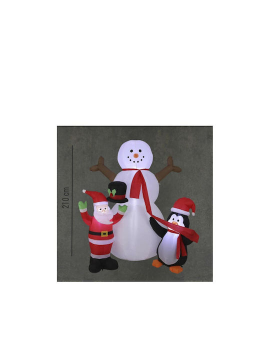 Beleuchtet Weihnachtliche Figur SNowman Höhe 210cm