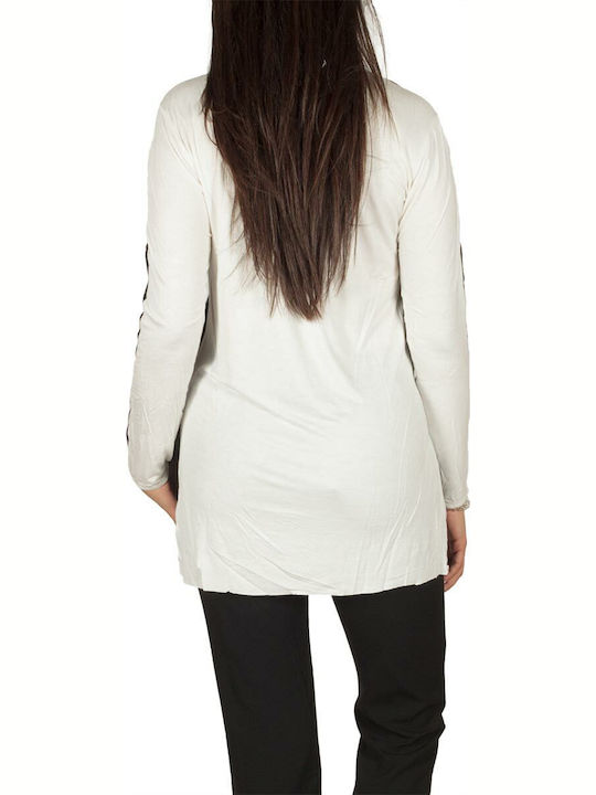 Women's Blouse Long Sleeve with V Neckline Black