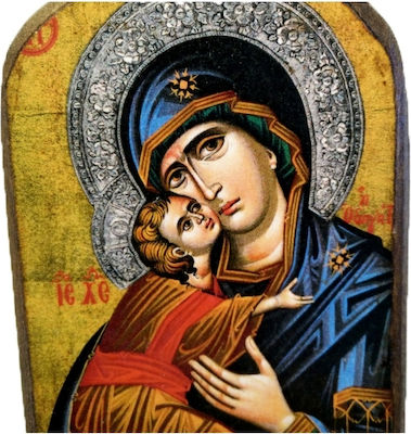 Christening Favor with Religious Icon made of Wood