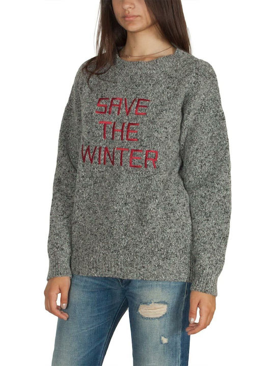 Thinking Mu Women's Long Sleeve Sweater grey