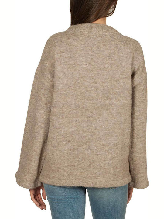 Women's Long Sleeve Sweater Woolen Melange