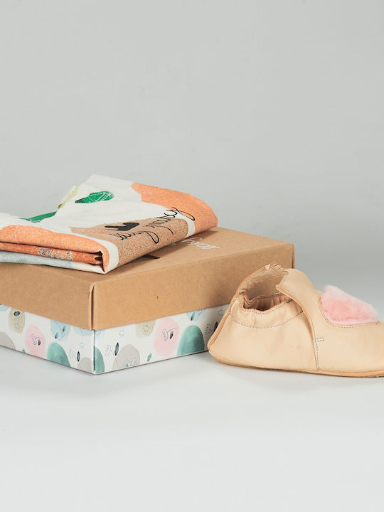 Easy Peasy Baby Slippers Beige Blublu Coeur