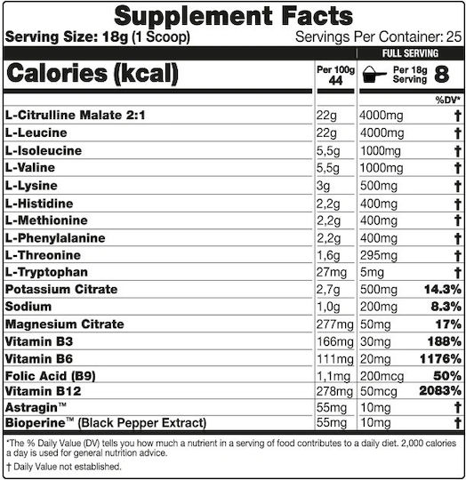 10X Athletic EAAs 750mg 450gr Μήλο