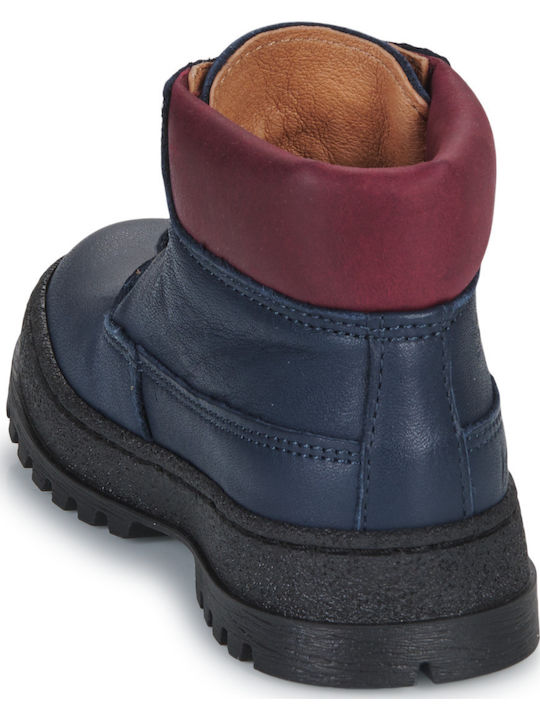Kids Boots with Zipper Navy Blue