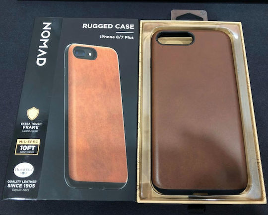 Nomad Rustic Silicone Back Cover Brown for iPhone 8/7 Plus