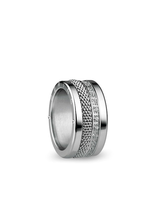 Bering Time Women's Ring with Stones from Steel