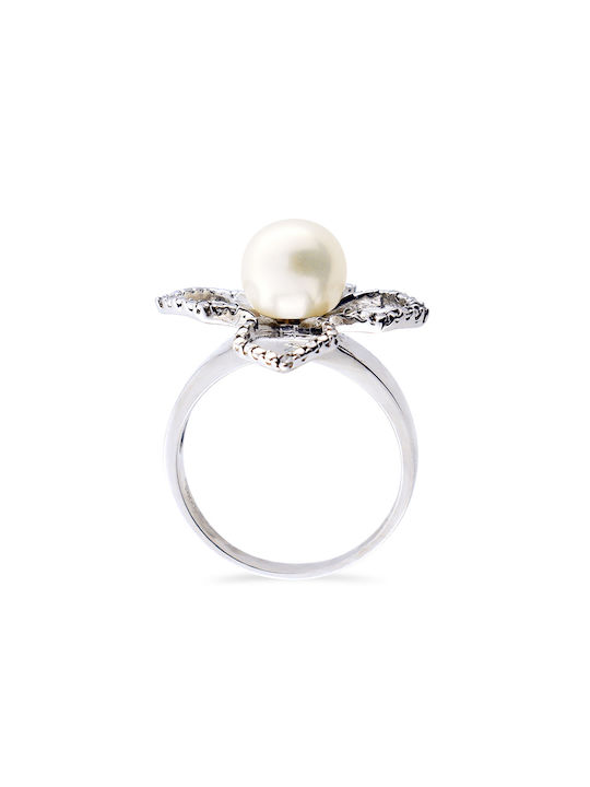 Margaritari Ring with Pearls made of Silver