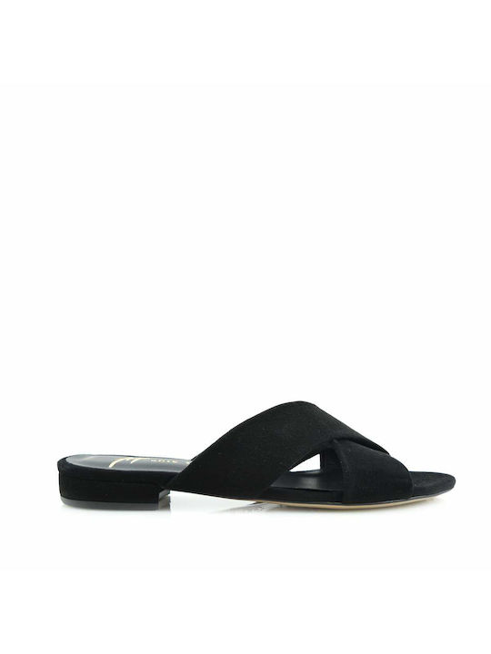 Aris Tsoubos Women's Flat Sandals in Black Color