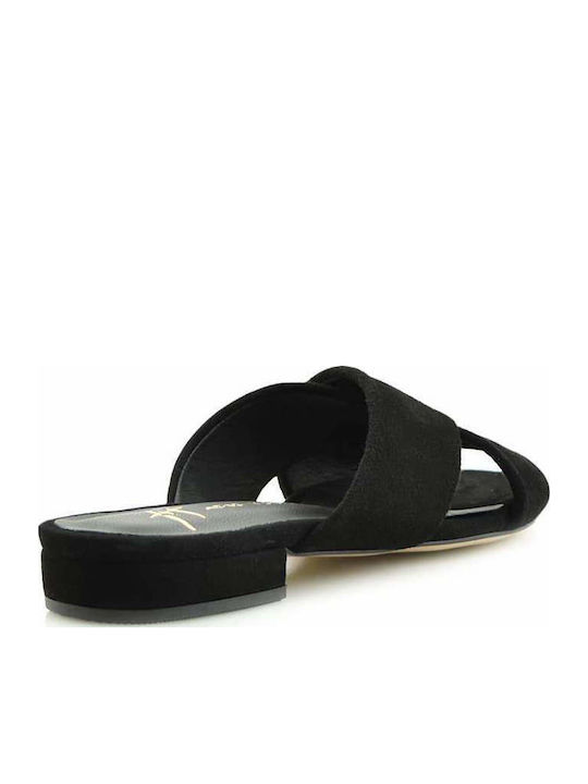 Flache Sandalen für Damen in Schwarz Farbe