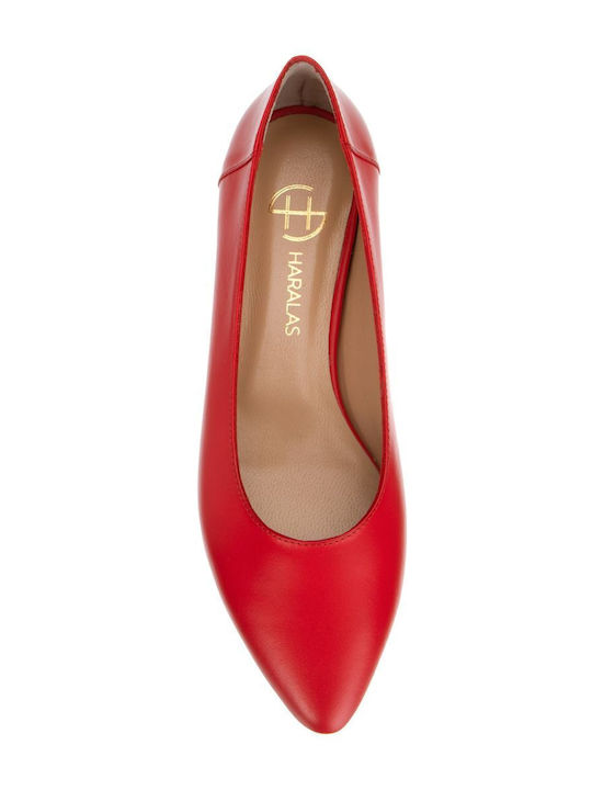 Leather Ballerinas Red