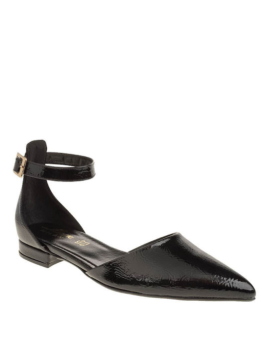 Mark Milan Patent Leather Ballerinas Black