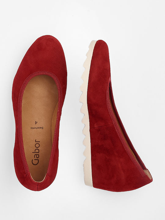 Damen Ballerinas in Rot Farbe