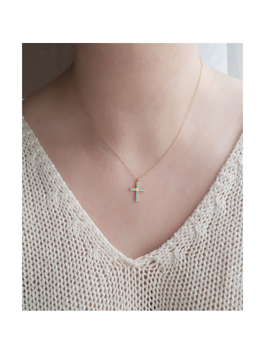 Gold Cross 14K with Chain