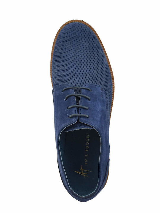 Men's Leather Casual Shoes Blue
