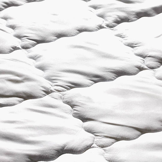 Aigaion Schutzauflage Doppel mit Rock Weiß 150x200+35cm
