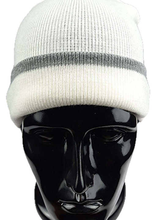 Jacques Hermes Knitted Beanie Cap White